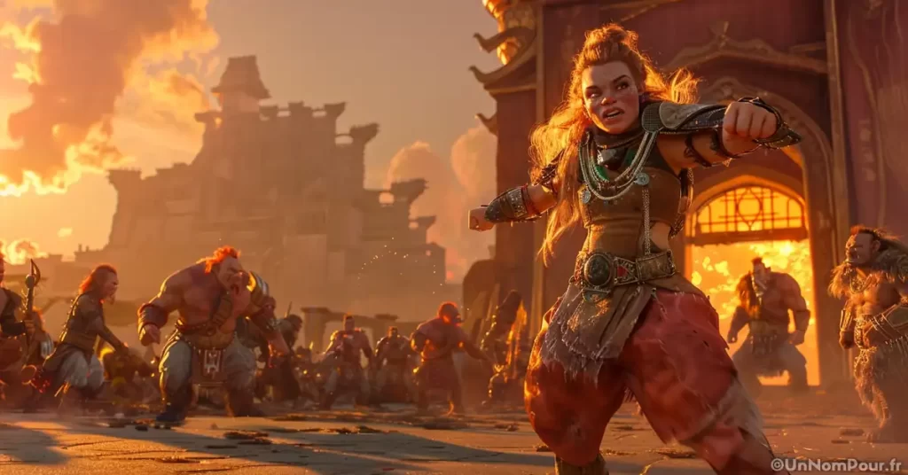dwarf monk female fighting