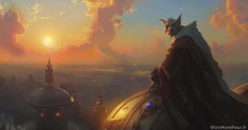 mage goblin on top of a building