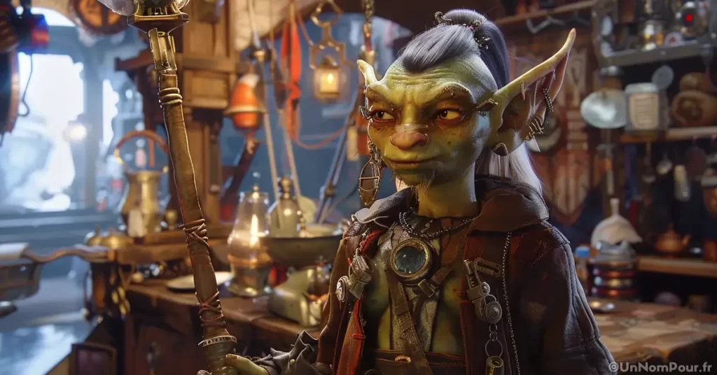 mage goblin female in lab