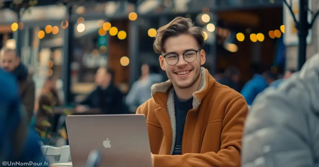 Blog personnel jeune homme blog a la terasse d'un café